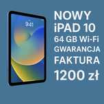 Nowy iPad 10 WiFi 64GB Niebieski, gwarancja, faktura Media Expert