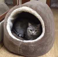 Хутряний будиночок хатинка для кота собачки кошки два розміри