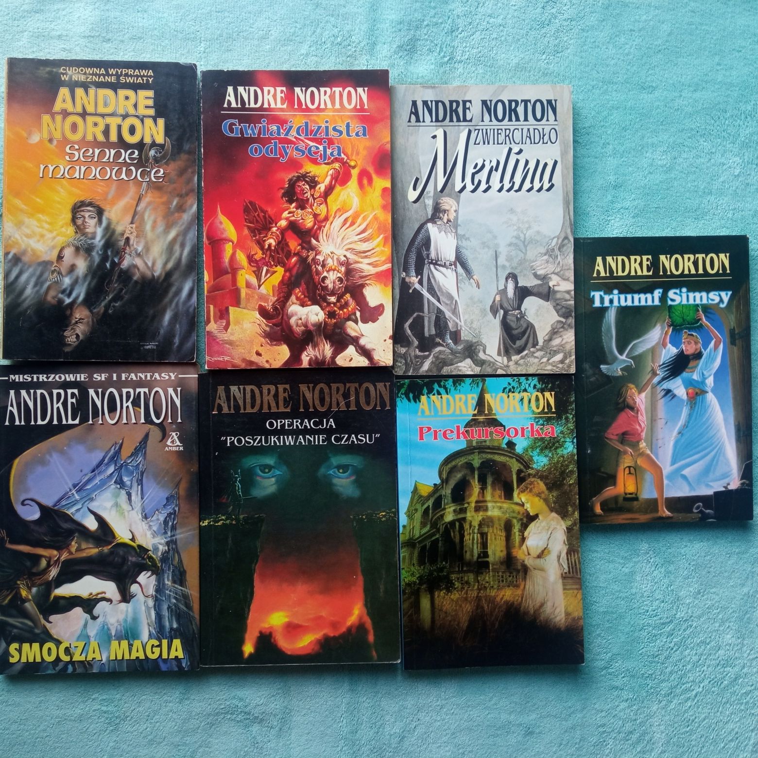 Andre Norton zestaw 7 książek zwierciadło Merlina smocza magia