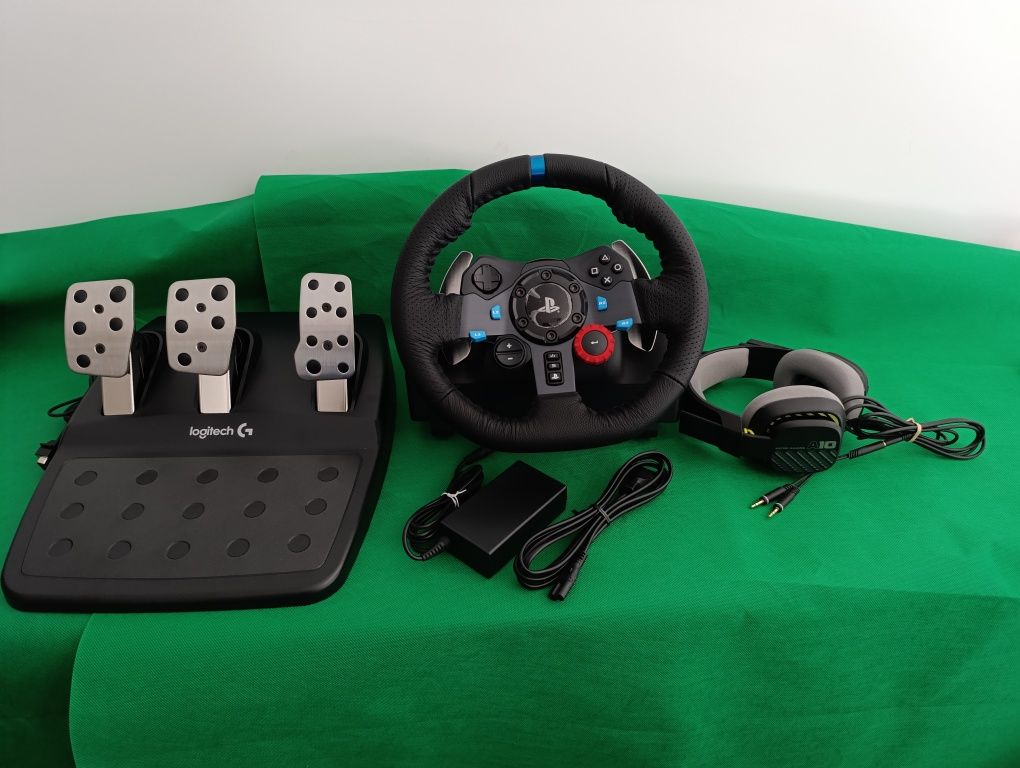 Volante e pedais Logitech G29 + auscultadores A10 (3 anos garantia)