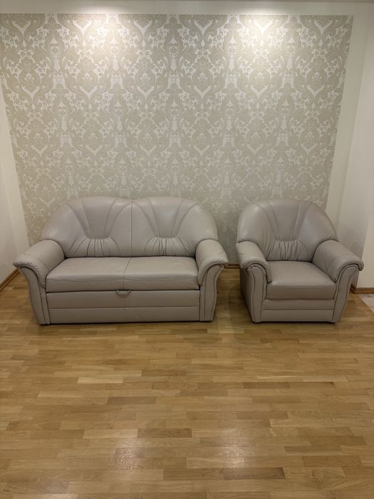 Sofa rozkladna Kanapa Fotel skóra