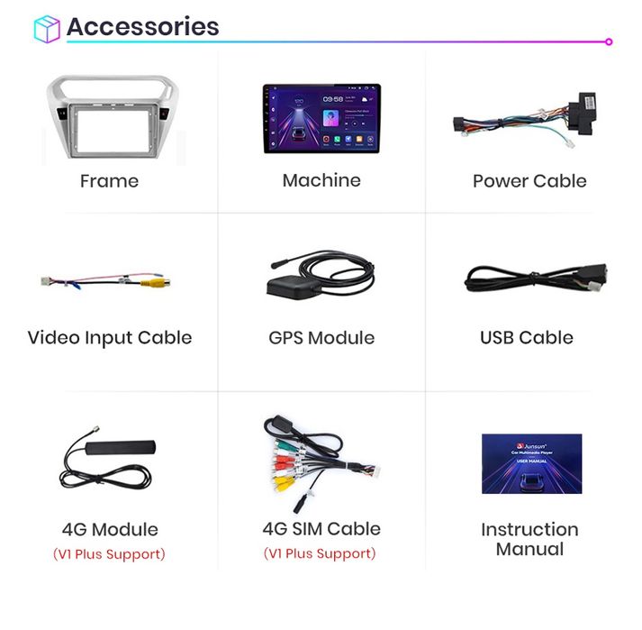 Rádio Peugeot 301 Citroën C-Elysée 2013-18 Carplay Android Auto 2/32GB