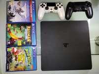 PS4 Slim 1TB + 2 pady + 3 gry | Zestaw dla pary / gotowy do grania | S
