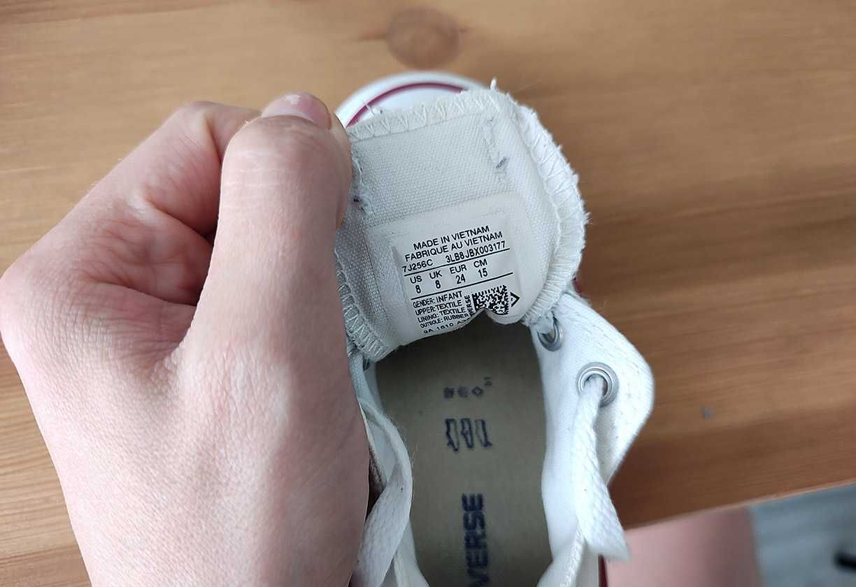 Trampki dziecięce Converse białe | rozmiar 24 | czyste i zadbane