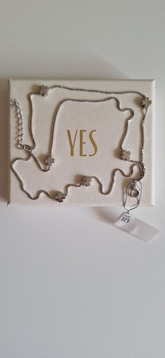 Bransoletka srebrna YES, koniczyny