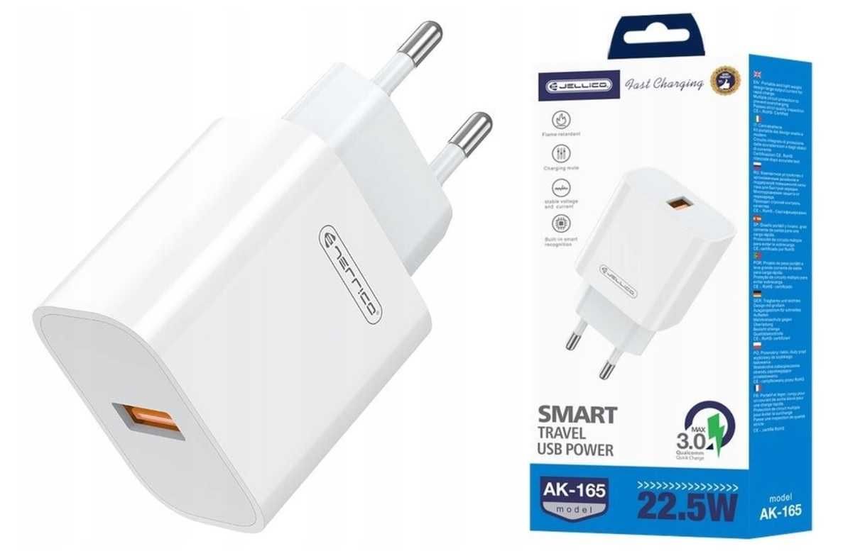 Ładowarka Sieciowa USB Szybkie Ładowanie Quick Charge 3.0 3A 22.5W