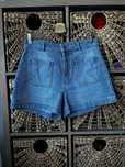 Jeansowe krótkie spodenki z wysokim stanem H&M 40/L