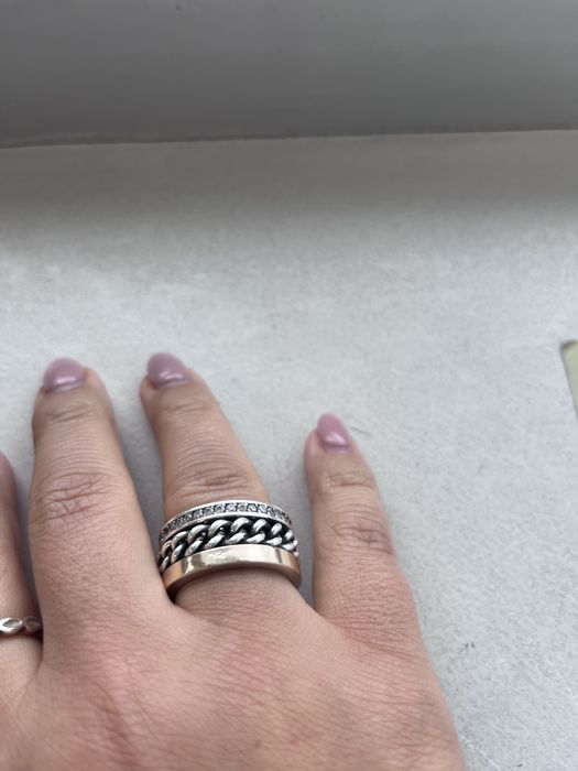 Anel ouro, prata e zircónias