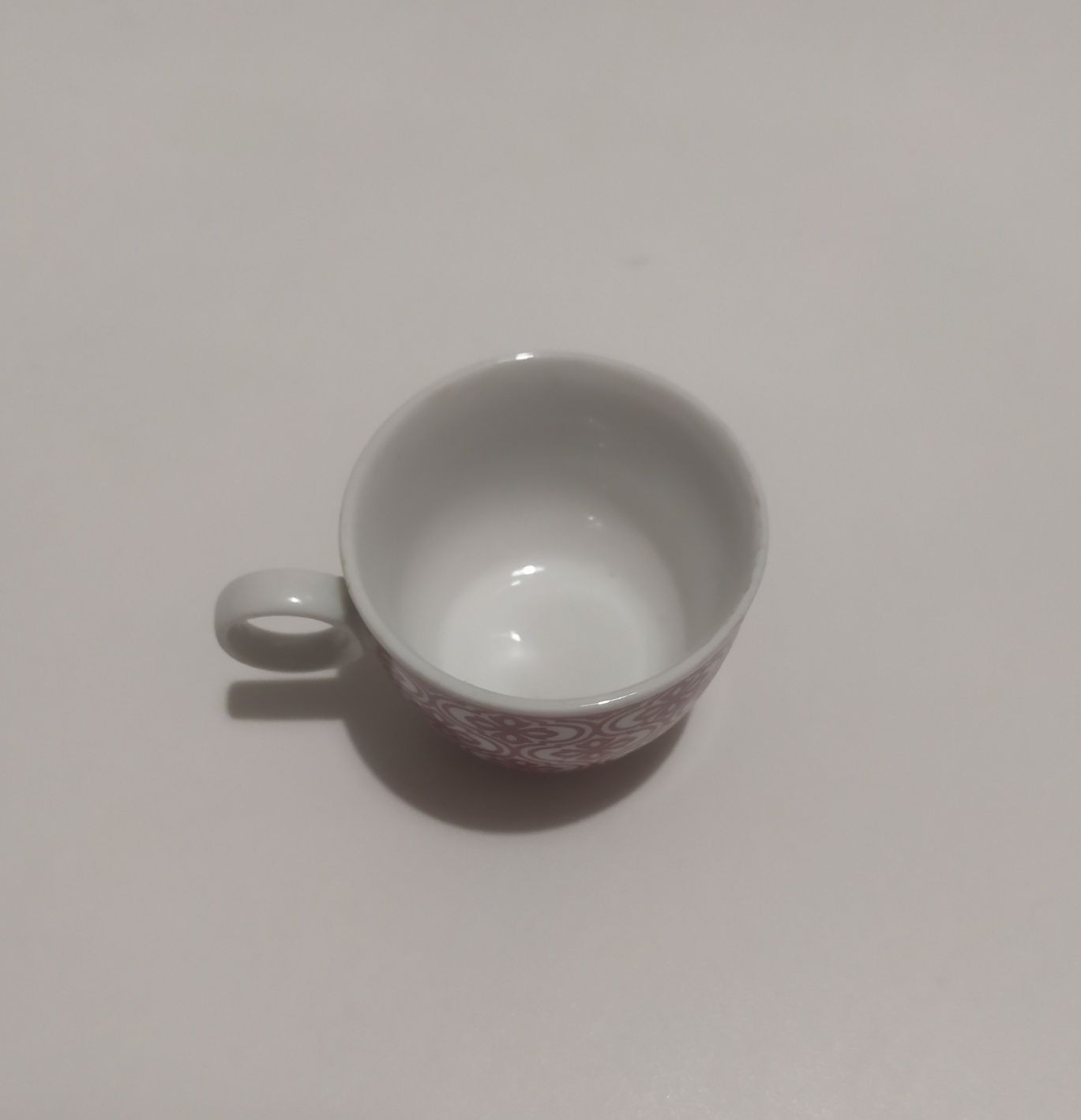 Filiżanka do espresso czerwona mini wzór ornament klasyk boho
