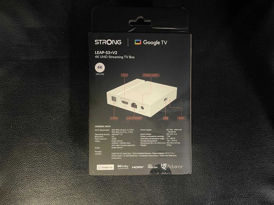 Strong LEAP-S3+ V2 Android TV Box – Novo e Selado