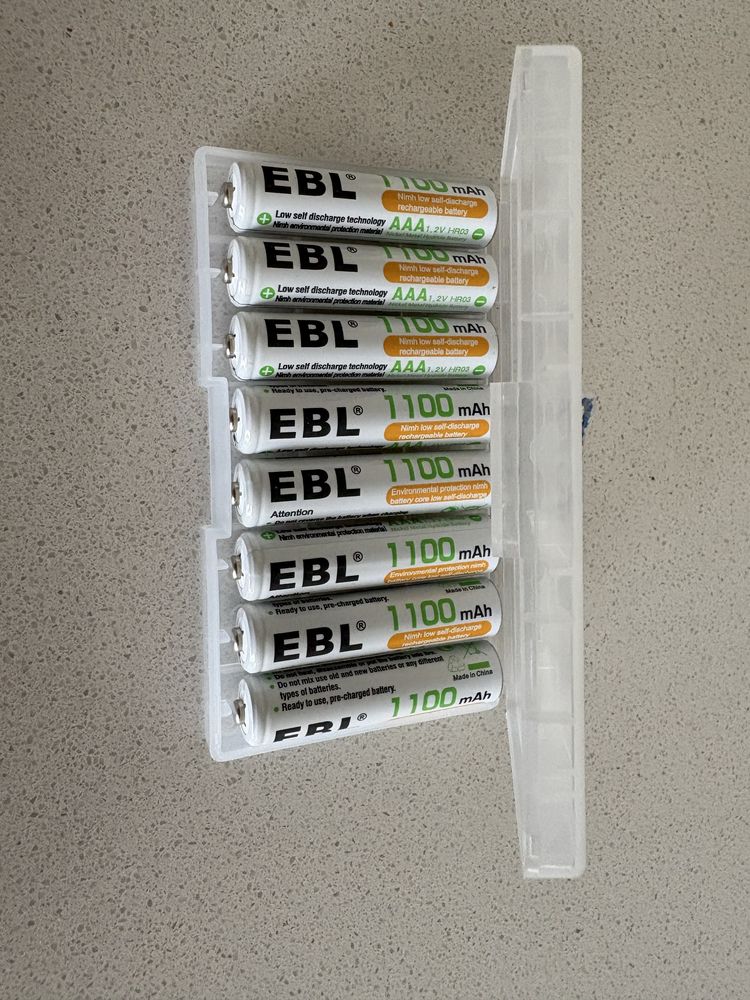 Pilhas Recarregáveis EBL AAA 1100mAh (NiMH) – Pack de 8