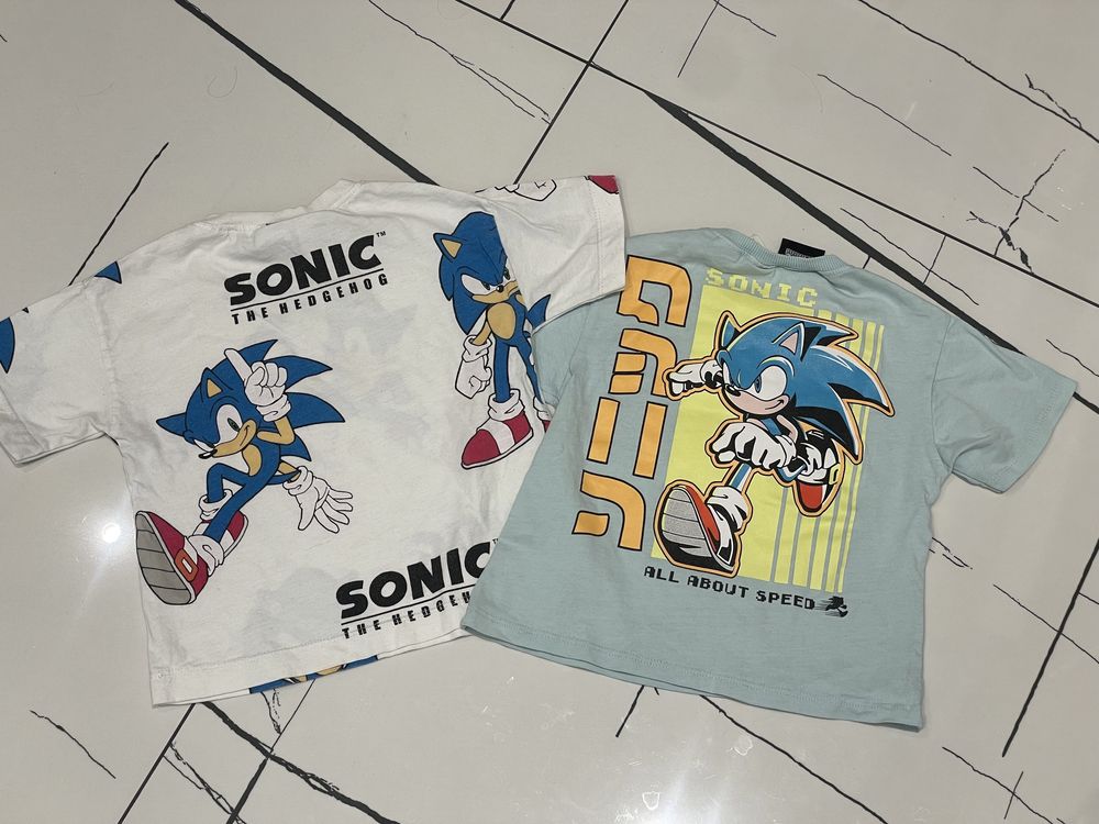 футболки Zara Sonic 2/3г. 98см.