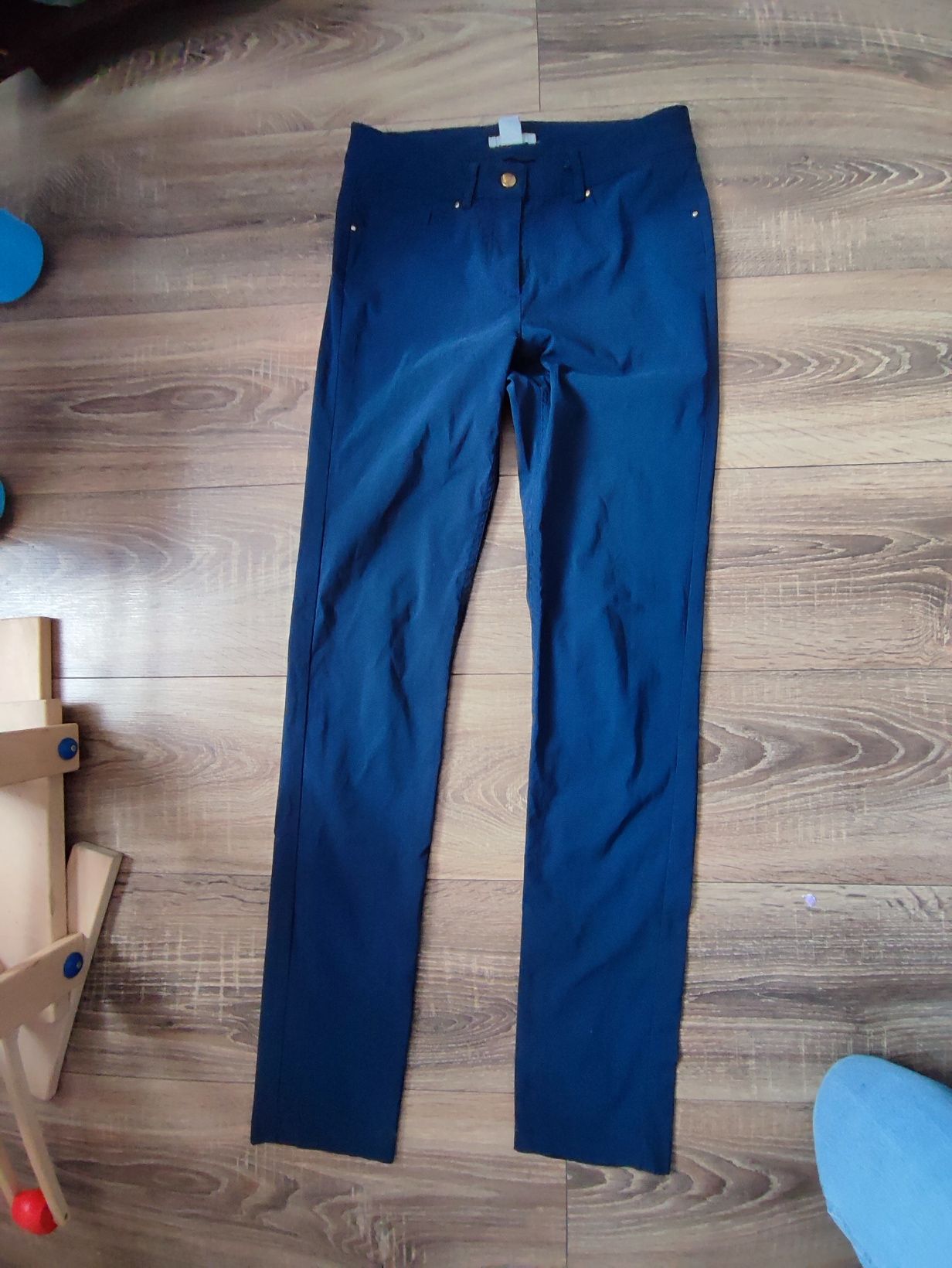 Spodnie eleganckie granatowe damskie s h&m