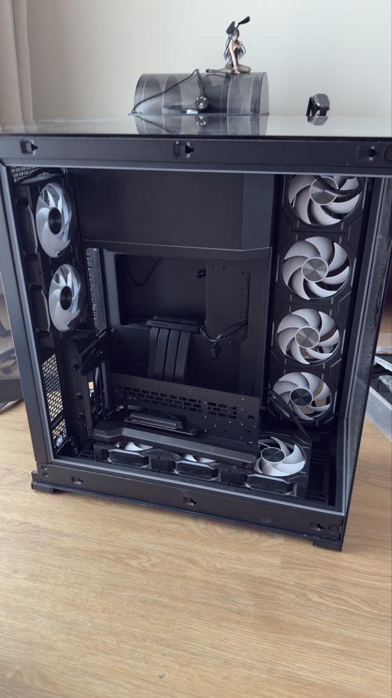 Caixa panteks NV7 com ventoinhas, suporte GPU, barra drgb
