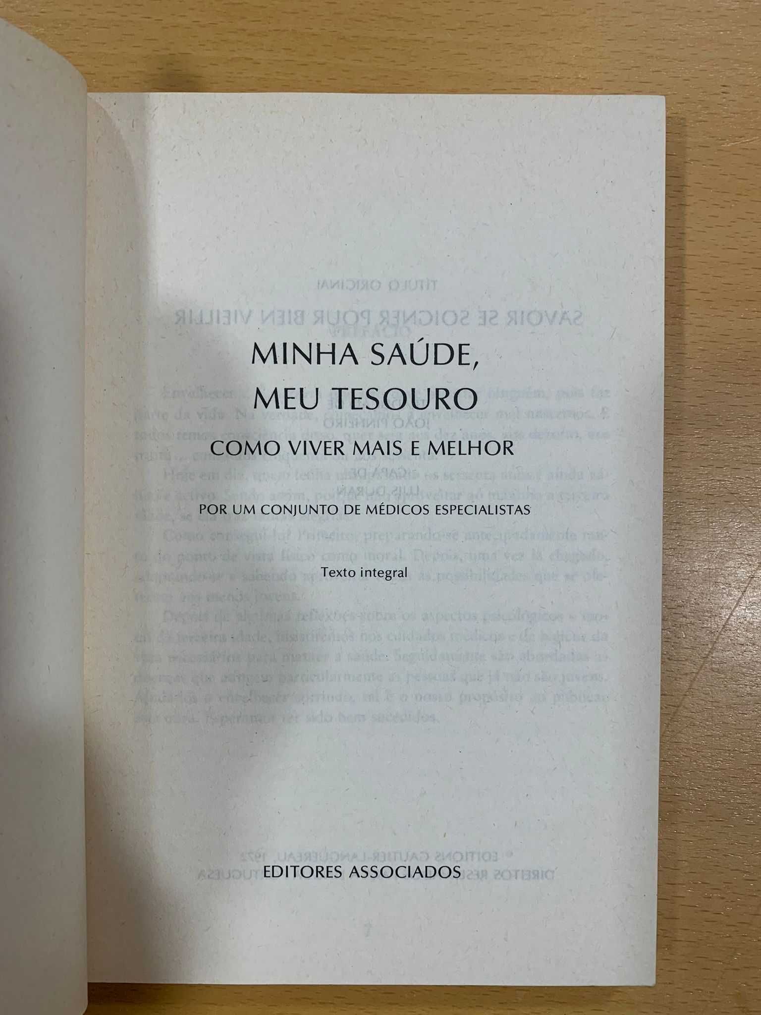 Minha Saúde, Meu Tesouro - Como Viver Mais e Melhor