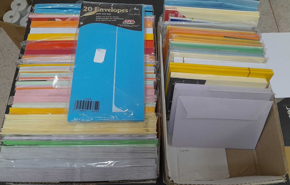 Lote de envelopes para múltiplas finalidades