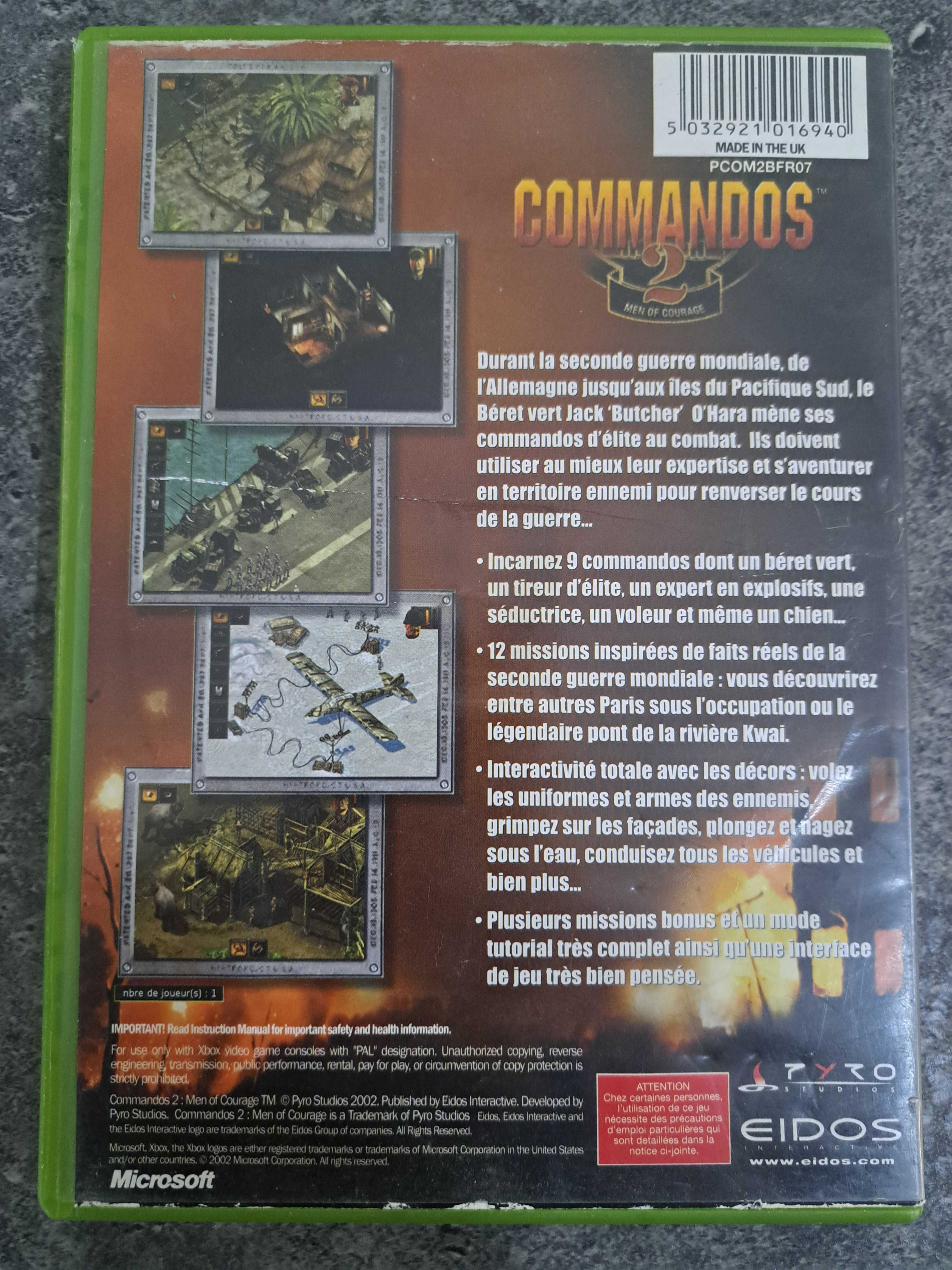 Jogo XBOX Clássica - "Commandos 2 Men of Courage"