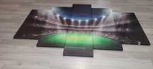 Obraz panelowy piłkarski stadion 5 częściowy duzy 100x150
