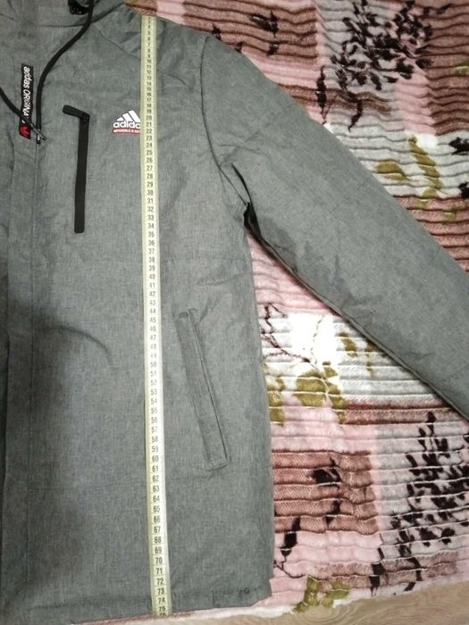 Куртка зимова сіра майже нова, б/в 1 раз, р.48, в ідеалі