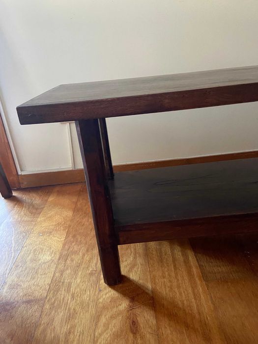 Mesa de centro/apoio em mogno com 1,20 m x 0,42 m