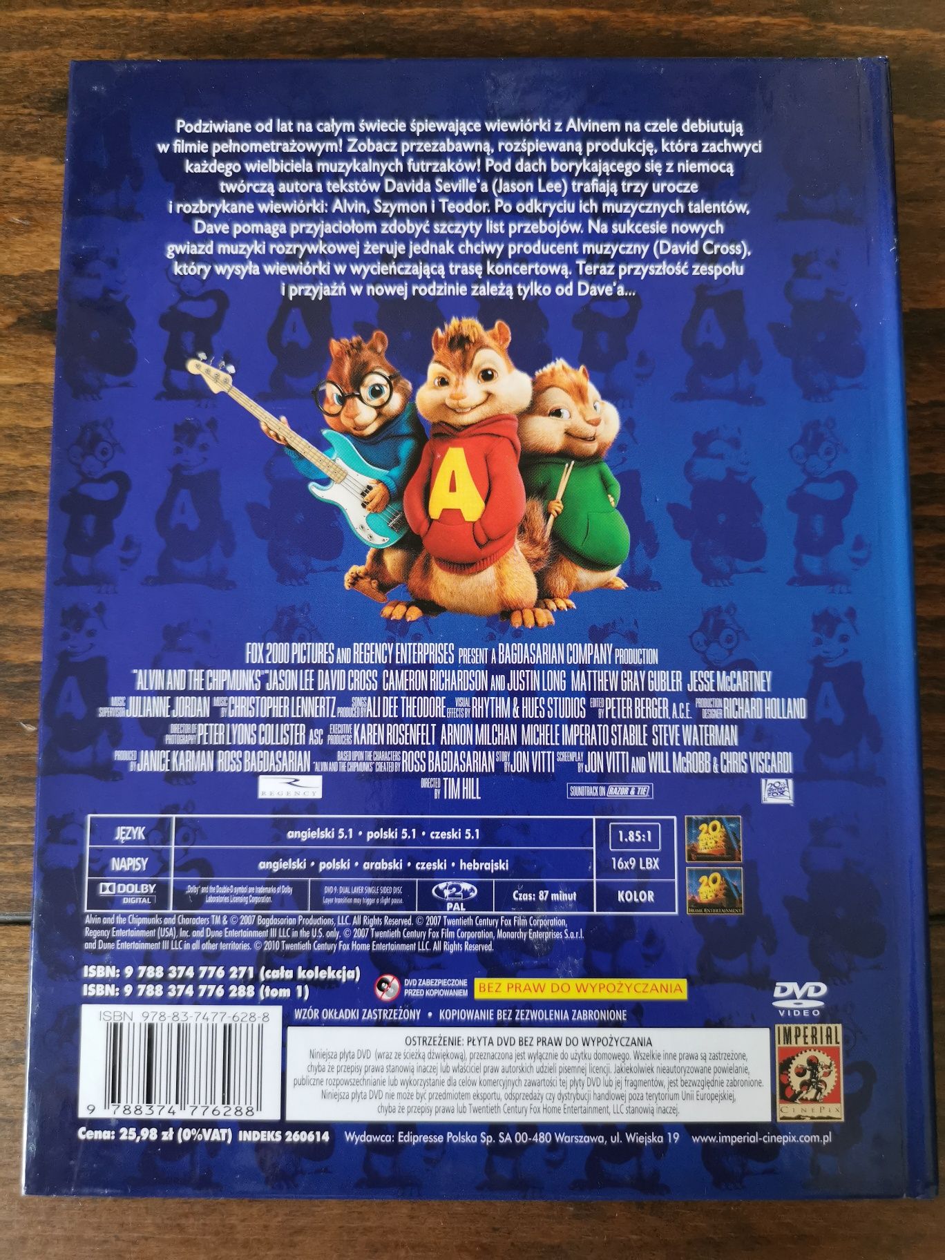 Alvin i wiewiórki oto naciągają kłopoty, film dvd