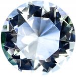 Diament szklany dekoracyjny ozdobny kryształ bezbarwny