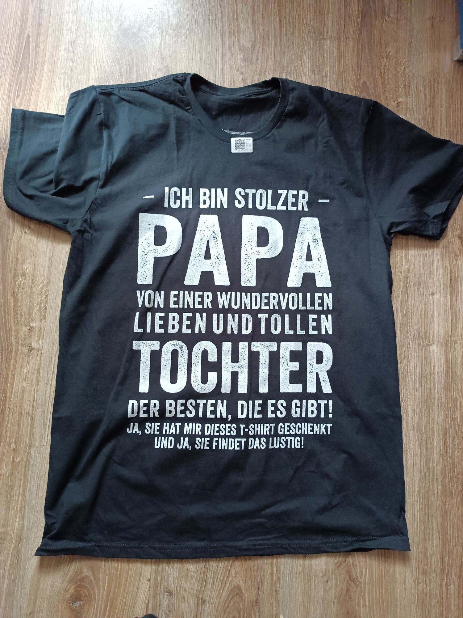 T shirt nowy męski czarny Papa