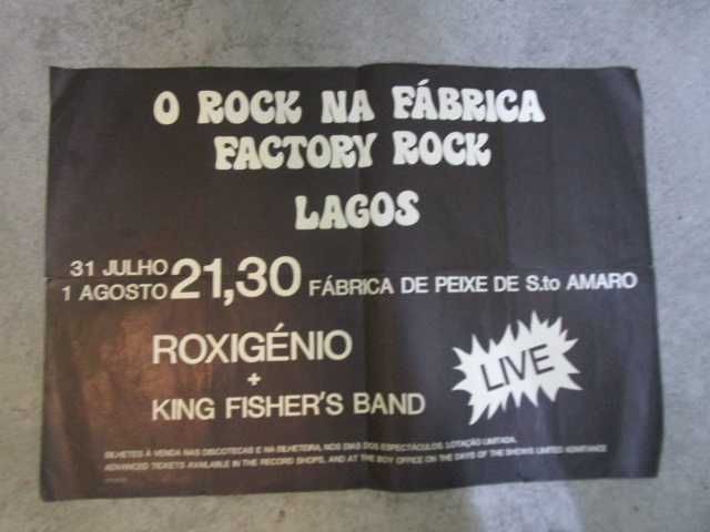 Poster vintage concerto King Fishers Band Roxigénio Algarve Lagos