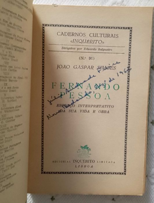 Fernando Pessoa, João Gaspar Simões