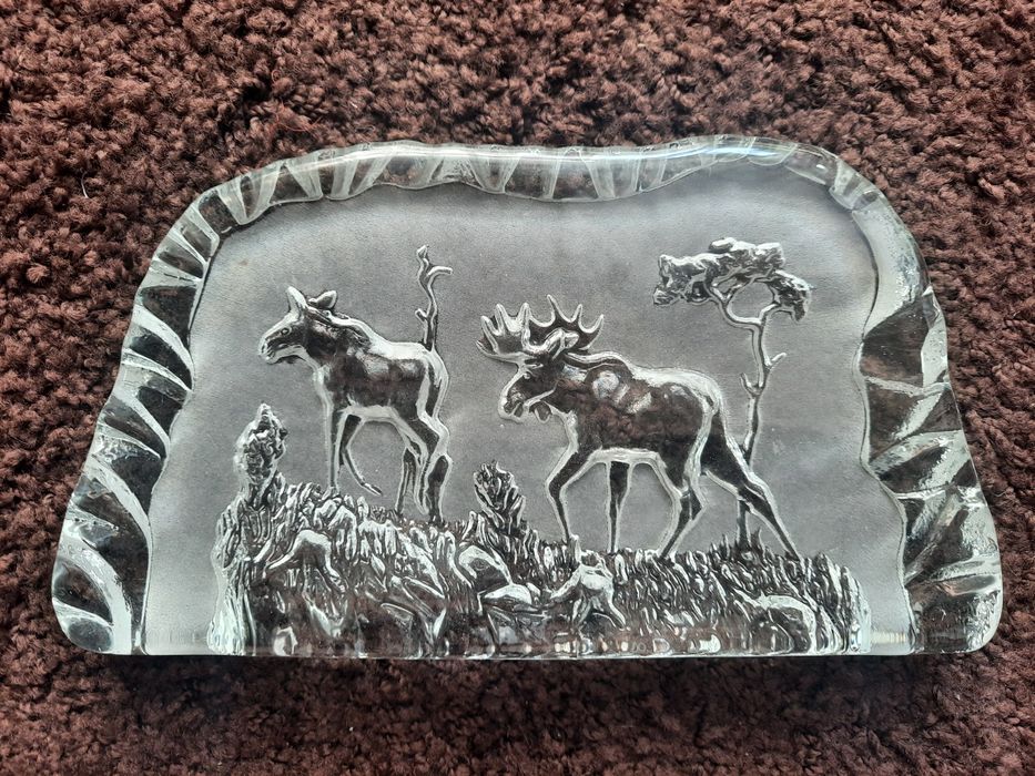 Figurka ze szkła kryształowego łosie