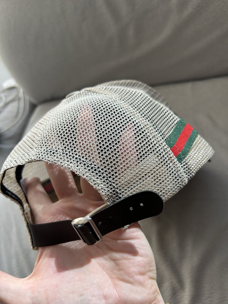 Beżowa czapka z daszkiem Gucci rozmiar uni