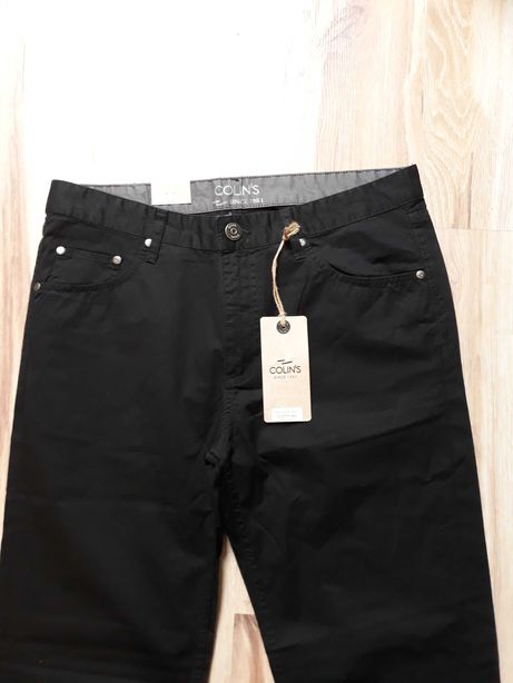 Spodnie męskie materiałowe czarne Colins M/L