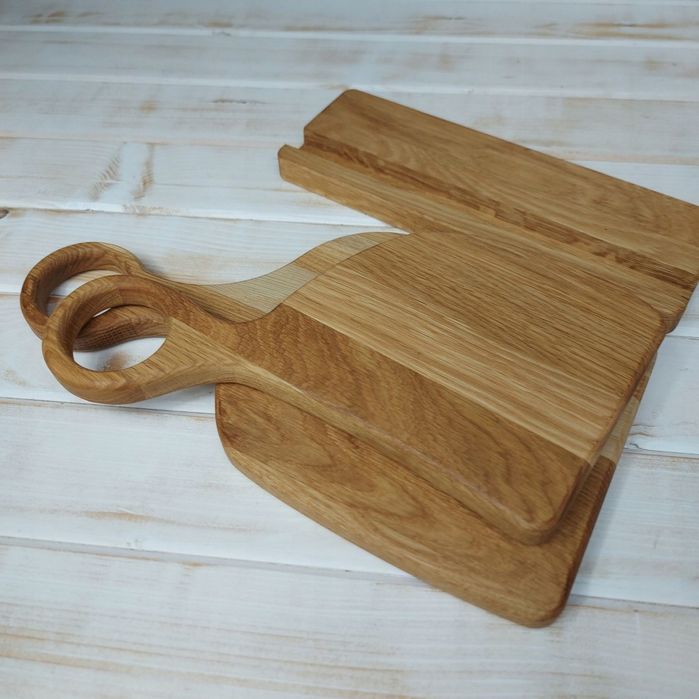 Zestaw Desek Do Krojenia Deski Dębowe w Stojaku