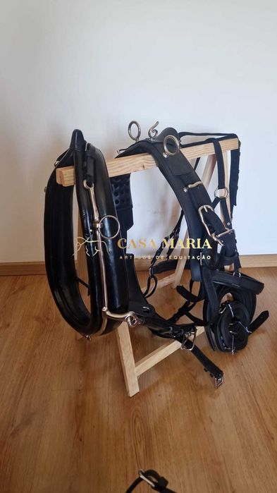 Arreios De Atrelagem C/ Coelheira e Engate Rápido - Pónei - NOVOS