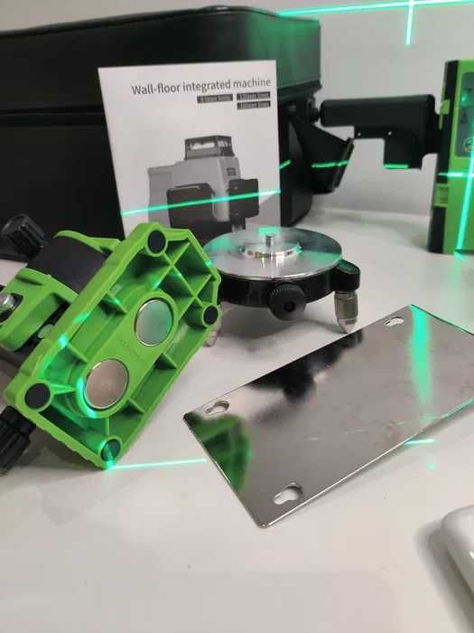 Nível laser auto-nivelante de 16 linhas verde com recetor e comando!