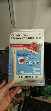 Placa PCI portas USB 2.0 e firewire
