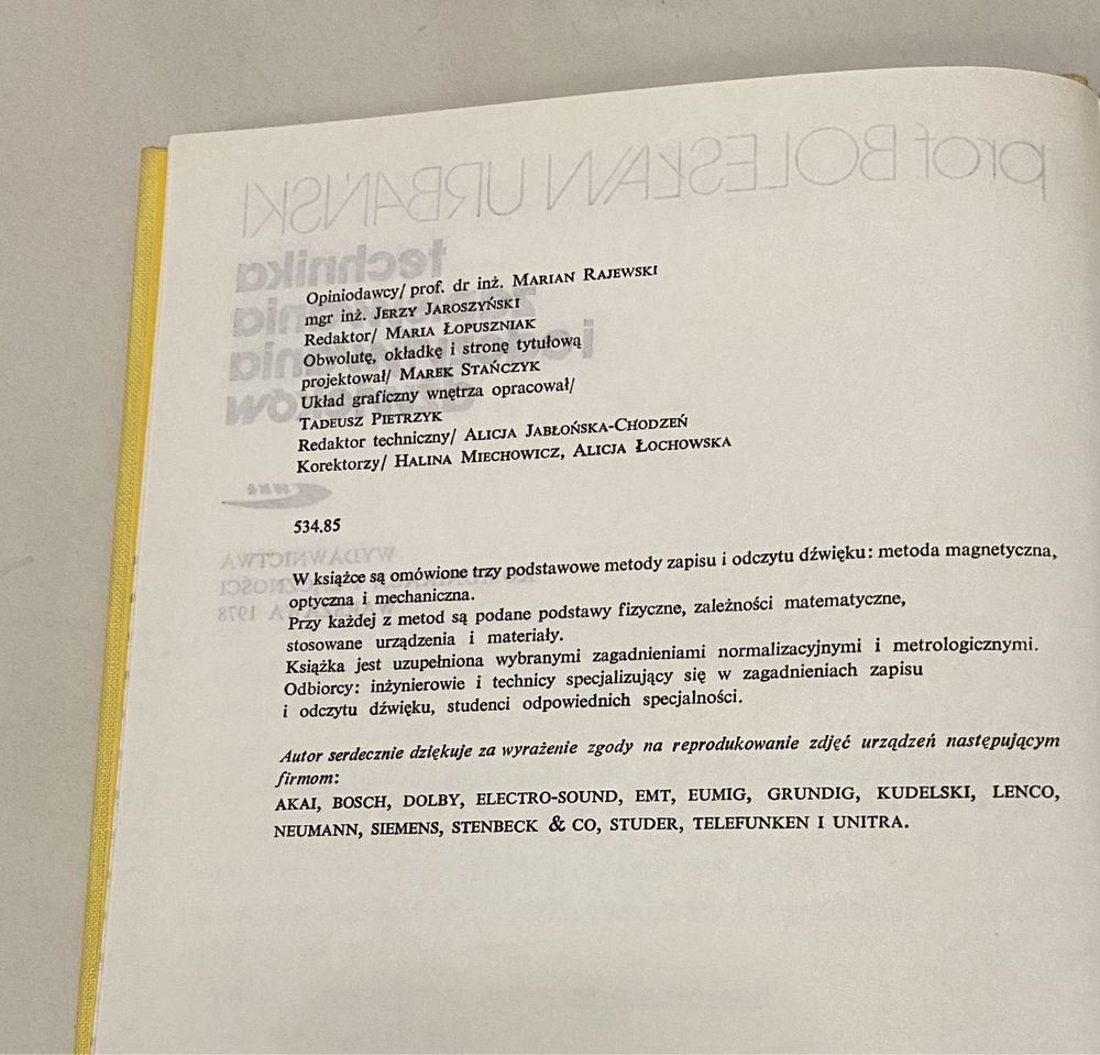 Technika zapisywania i odczytywania dźwięków.