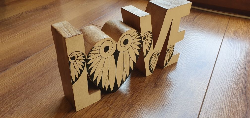 VOX napis LOVE 3D figurka dekoracja drewno