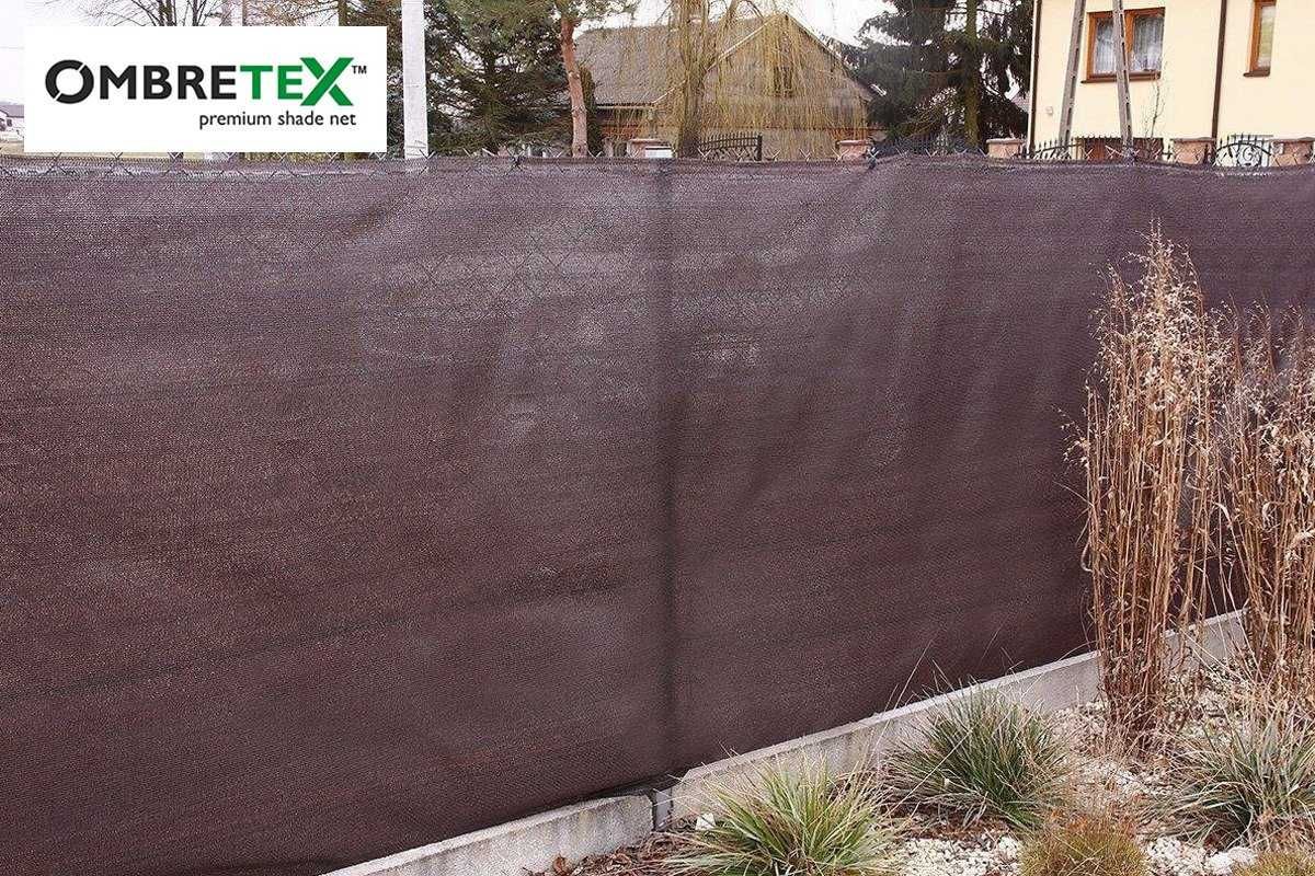 Siatka cieniująca osłonowa płot Ombretex brąz 1,5x50m 200g hurtownia