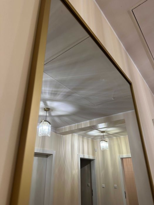 Toaletka z lustrem - komoda i szafka, lustro – kolor kaszmirowo złoty