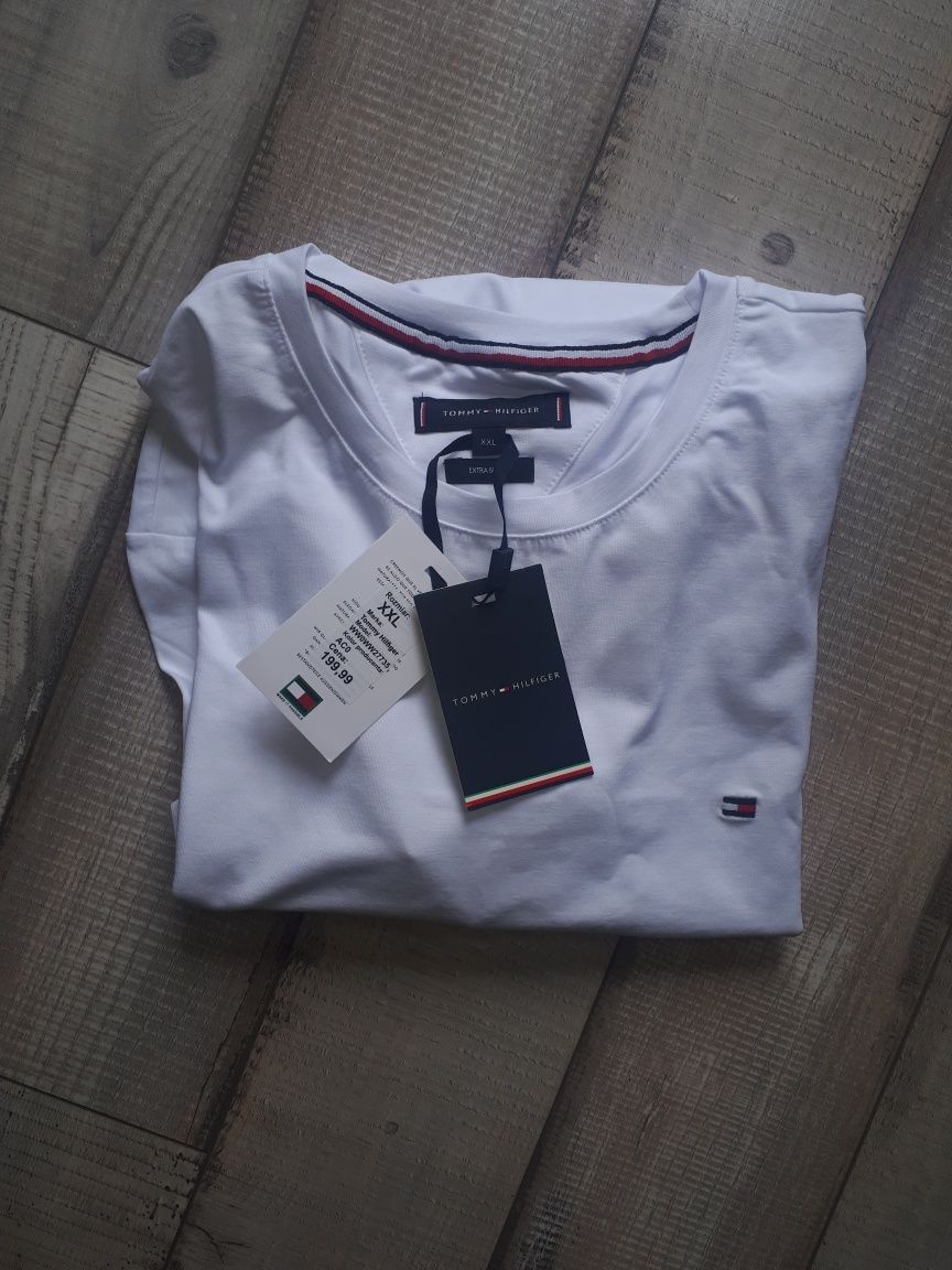 Nowy longsleeve tommy hilfiger biały różne rozmiary