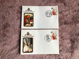 Kolekcjonerskie koperty z papieżem.