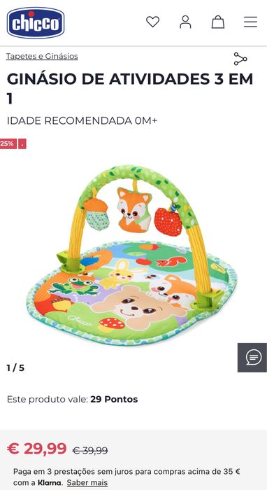 Ginásio para bebé 3 em 1 Chicco