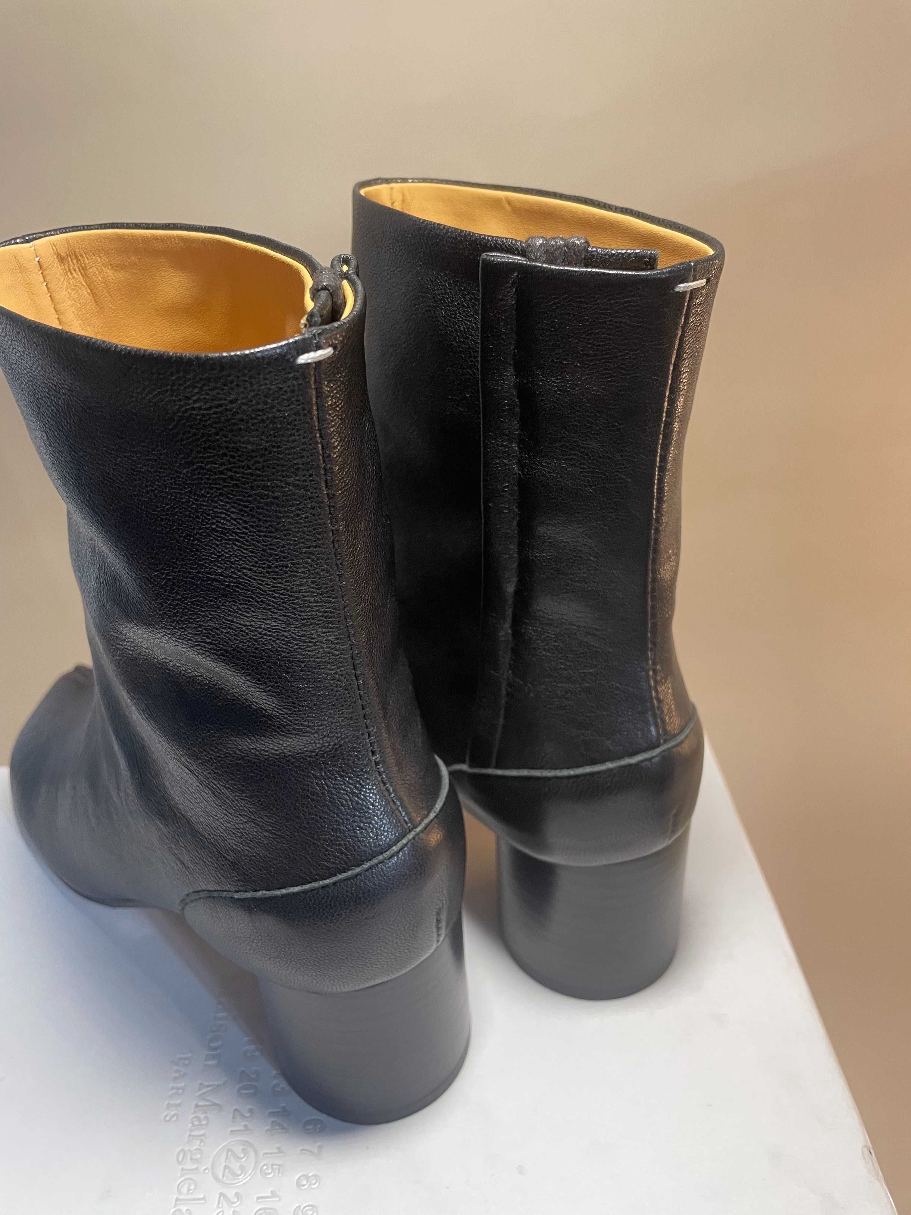 Margiela fashion nowe buty z rozciętym noskiem na wysokim obcasie 38