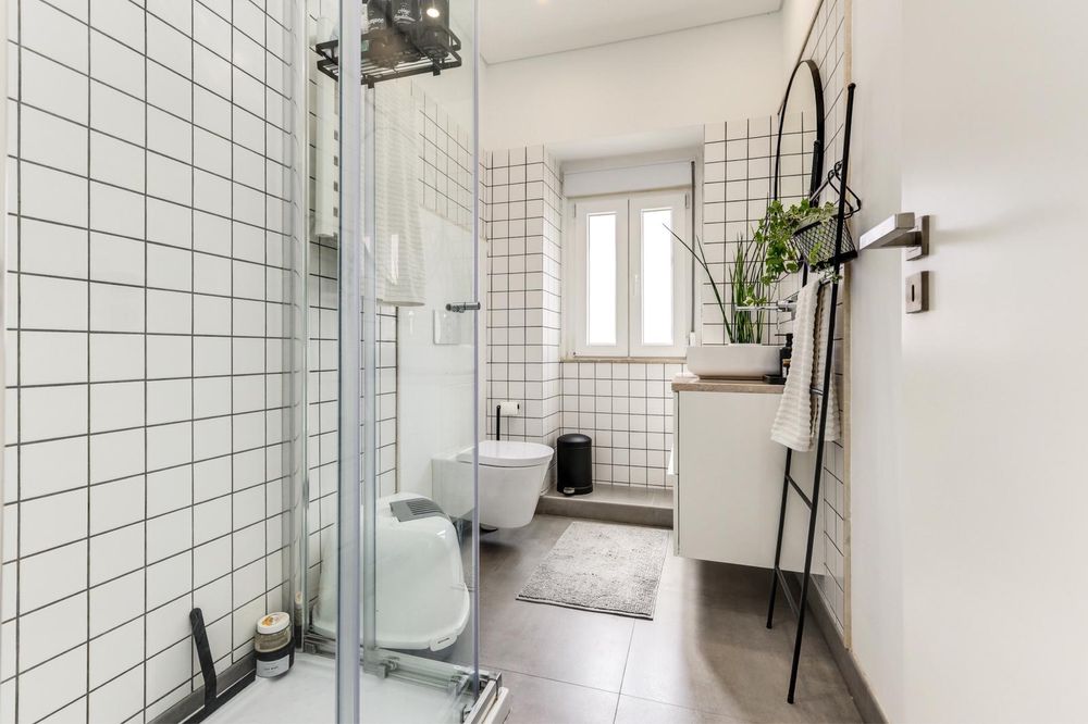 Toalheiro/cabide escada preto