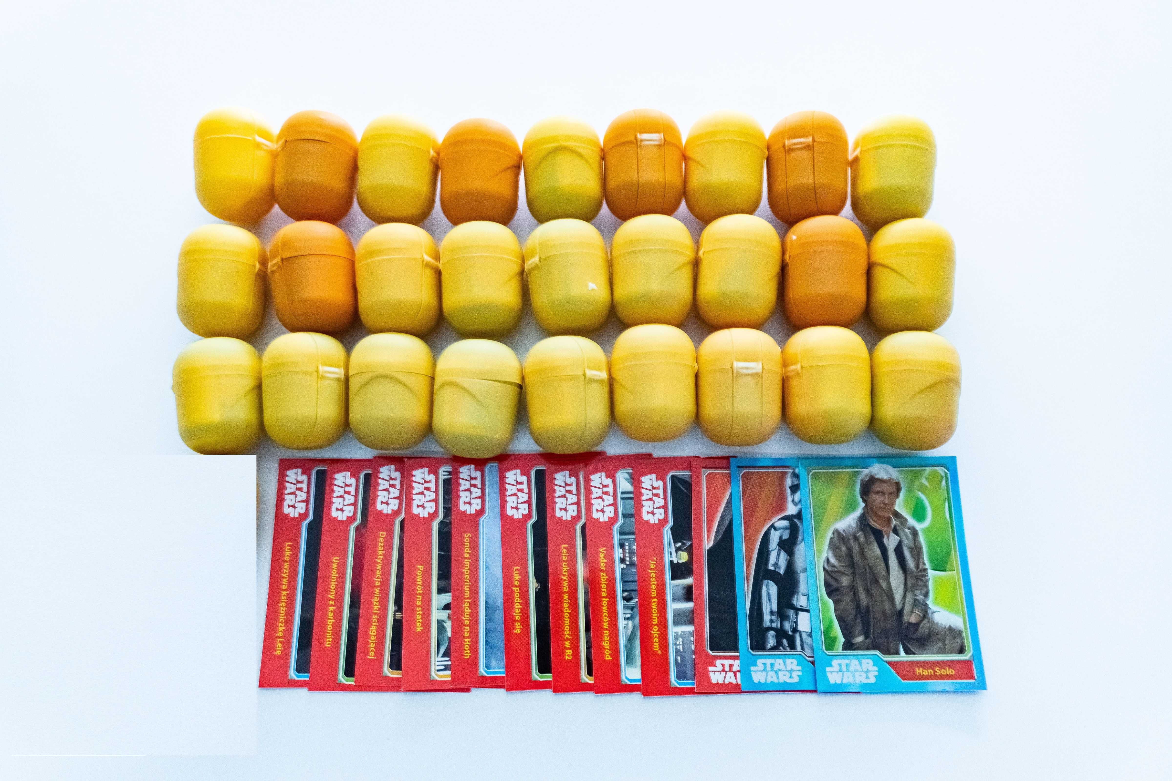 Zabawki Kinder Suprise 27 szt. + karty Topps Star Wars 12 szt.