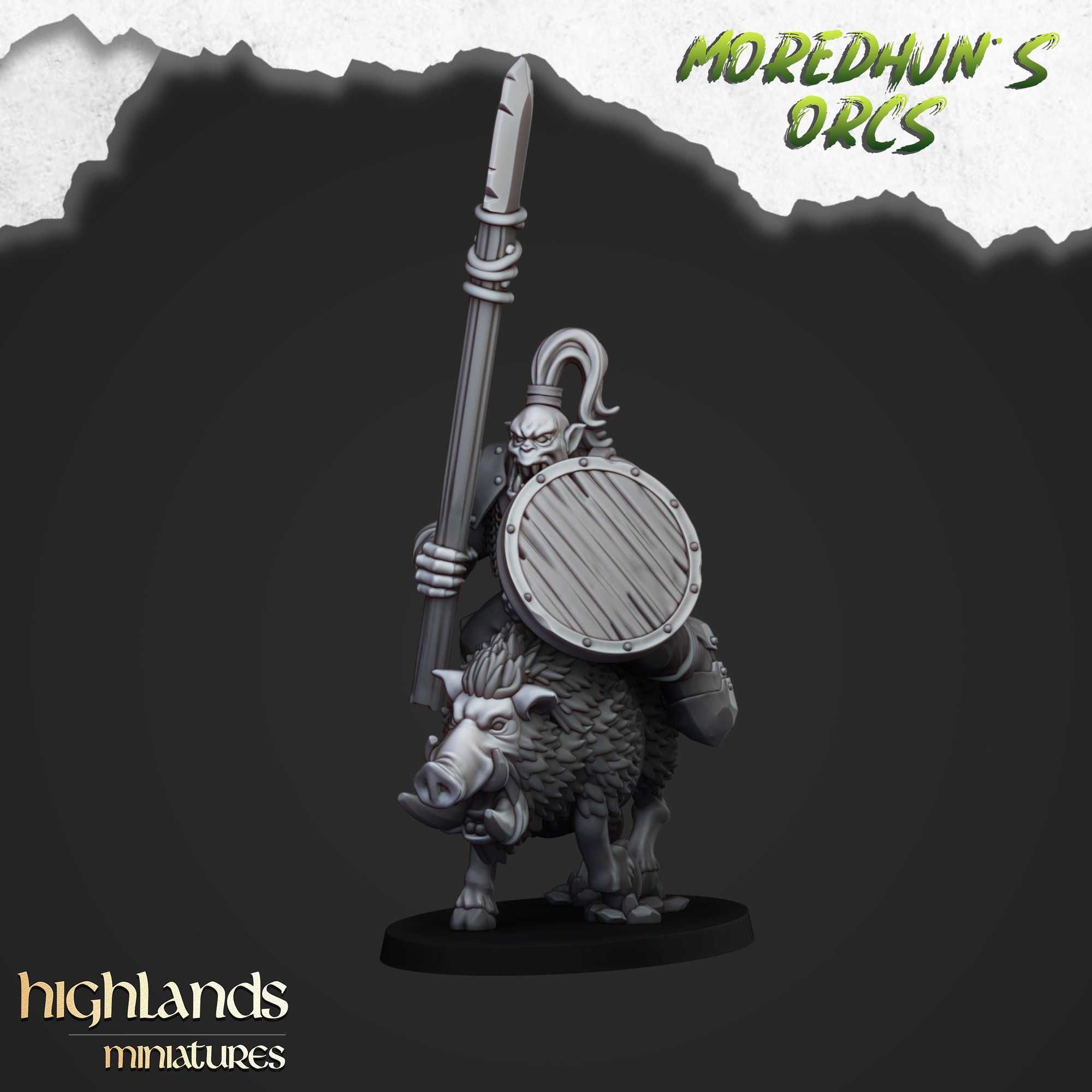 Mounted Orcs with Spears - WFB ToW AoS - Highlands x5