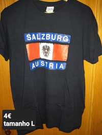 T-shirt com estampagem Salzburg Austria