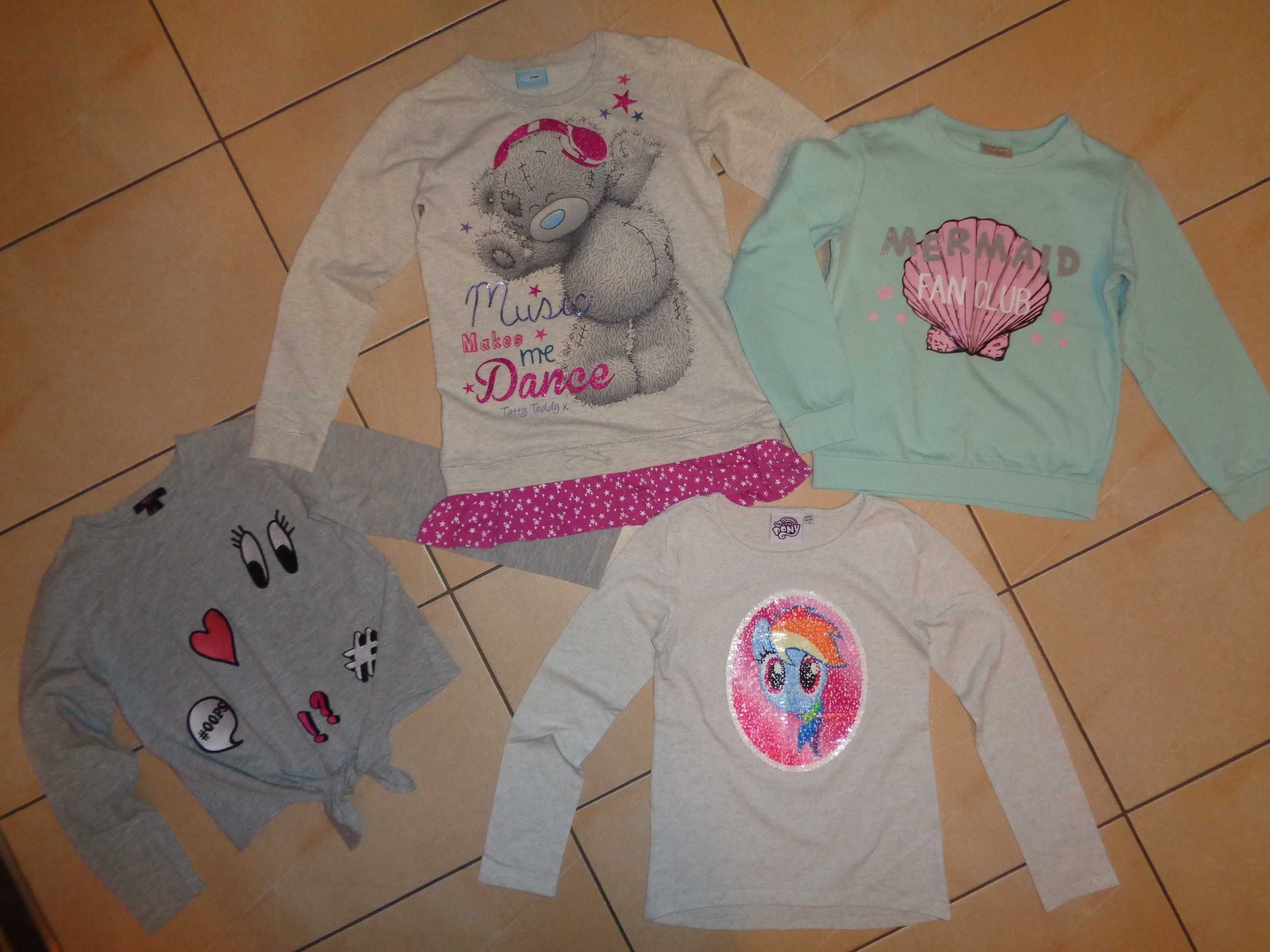 4x bluzki bluzy My to You Little Pony zmieniające cekiny ZESTAW 9-10 l