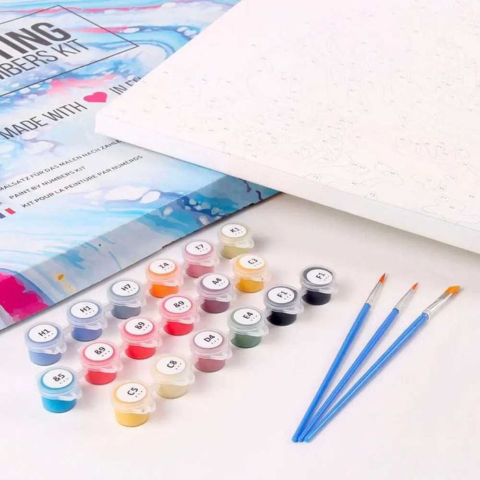 ZUTY Malowanie po numerach - KWIAT SŁONIA zestaw malarski farby obraz